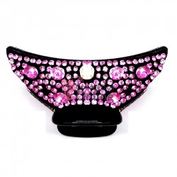 Clama pentru prins parul tip cleste CLM011DD Negru cu strasuri 